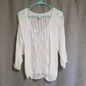 BOHO 3/4 open sleeve blouse